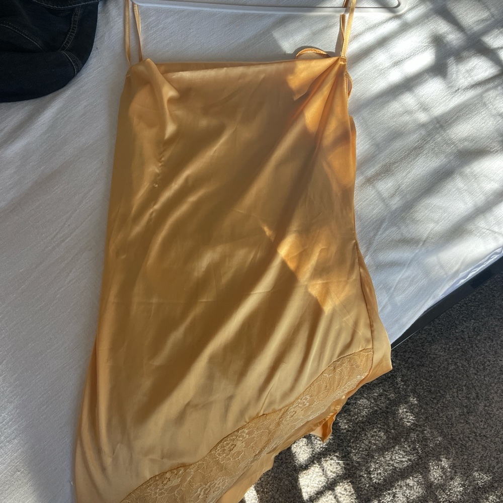 Elegant Gold Slip Dress